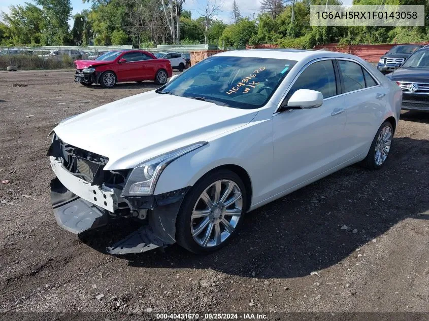 2015 Cadillac Ats Luxury VIN: 1G6AH5RX1F0143058 Lot: 40431670