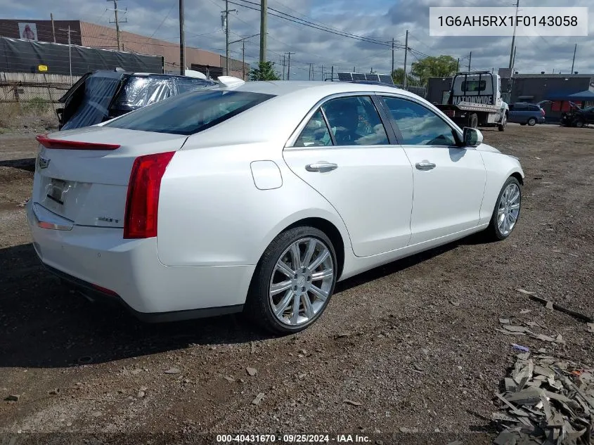 2015 Cadillac Ats Luxury VIN: 1G6AH5RX1F0143058 Lot: 40431670