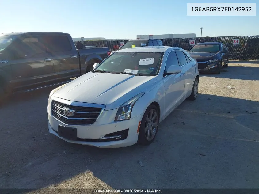 1G6AB5RX7F0142952 2015 Cadillac Ats Luxury