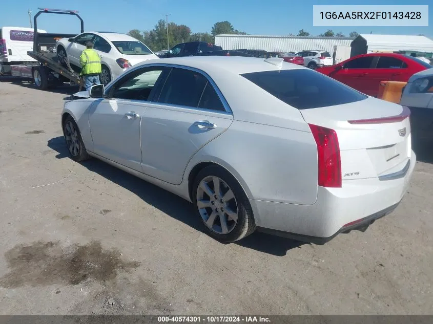 2015 Cadillac Ats Standard VIN: 1G6AA5RX2F0143428 Lot: 40574301