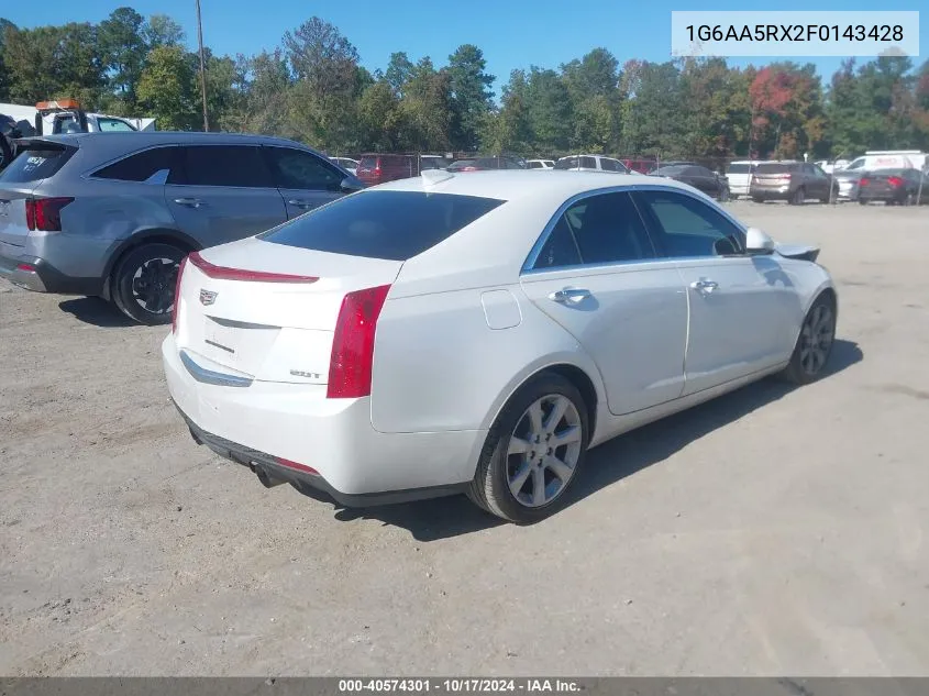 2015 Cadillac Ats Standard VIN: 1G6AA5RX2F0143428 Lot: 40574301