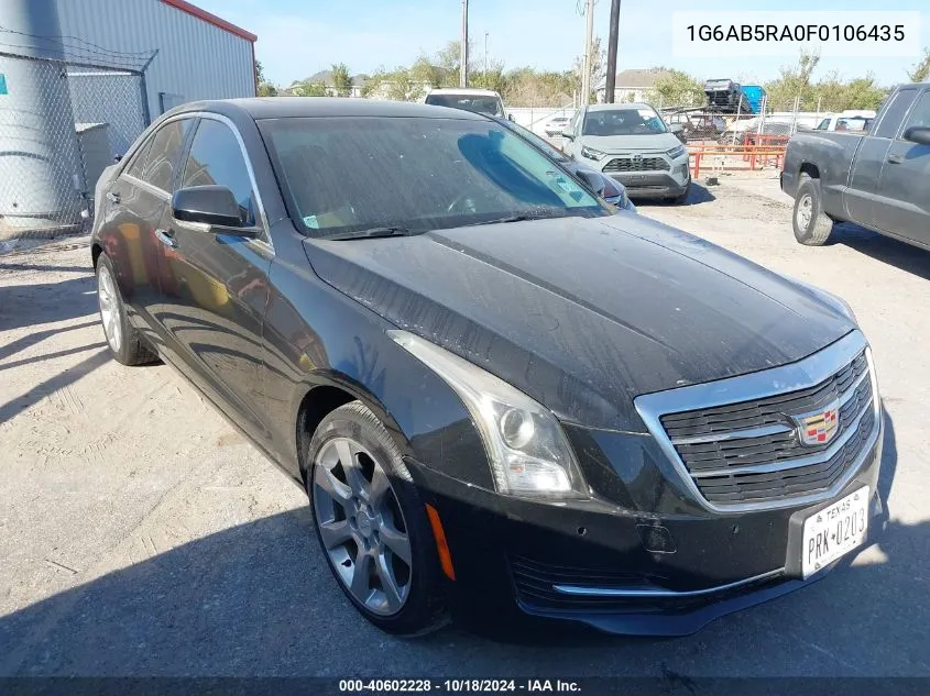 2015 Cadillac Ats Luxury VIN: 1G6AB5RA0F0106435 Lot: 40602228