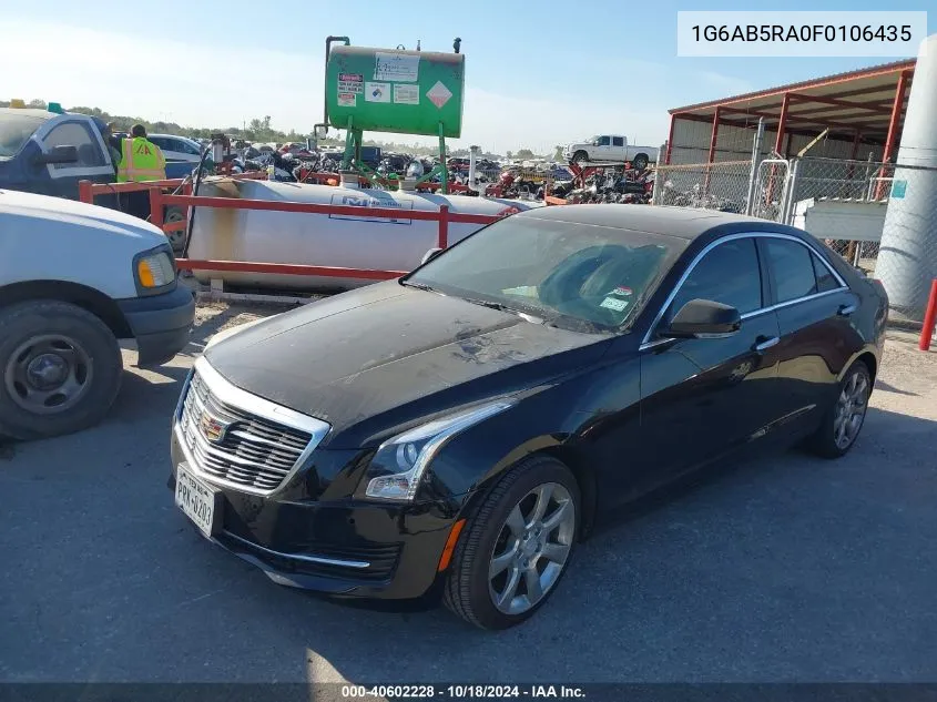 2015 Cadillac Ats Luxury VIN: 1G6AB5RA0F0106435 Lot: 40602228