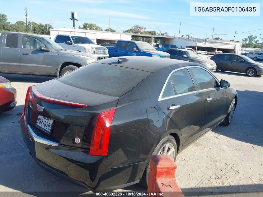 2015 Cadillac Ats Luxury VIN: 1G6AB5RA0F0106435 Lot: 40602228