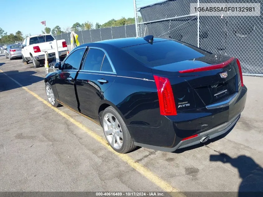 2015 Cadillac Ats Luxury VIN: 1G6AB5SA0F0132981 Lot: 40616489