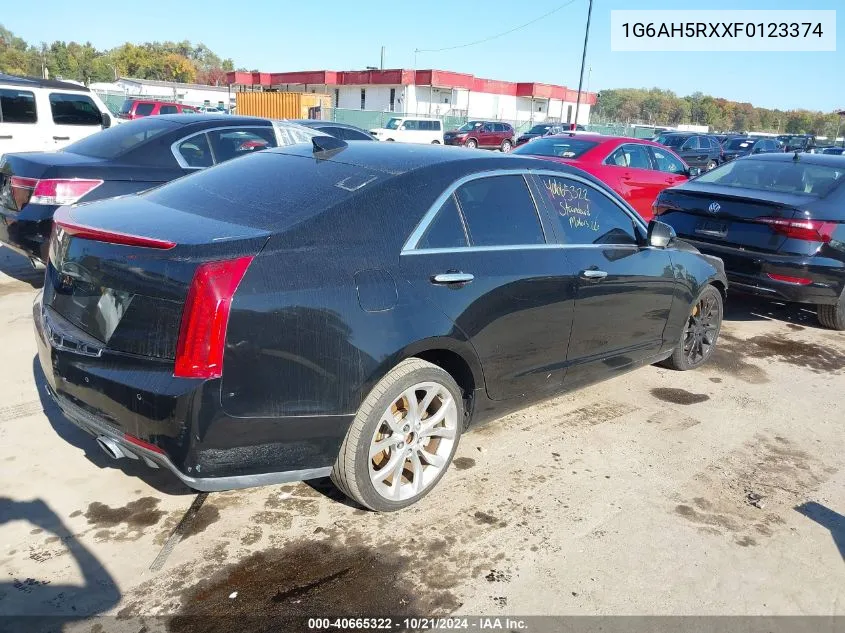 2015 Cadillac Ats Luxury VIN: 1G6AH5RXXF0123374 Lot: 40665322