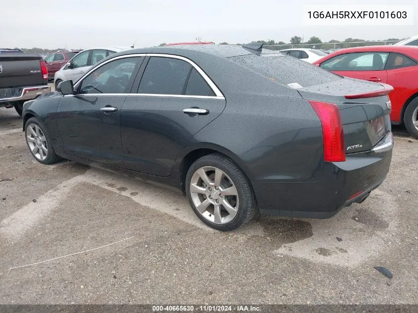 2015 Cadillac Ats Luxury VIN: 1G6AH5RXXF0101603 Lot: 40665630