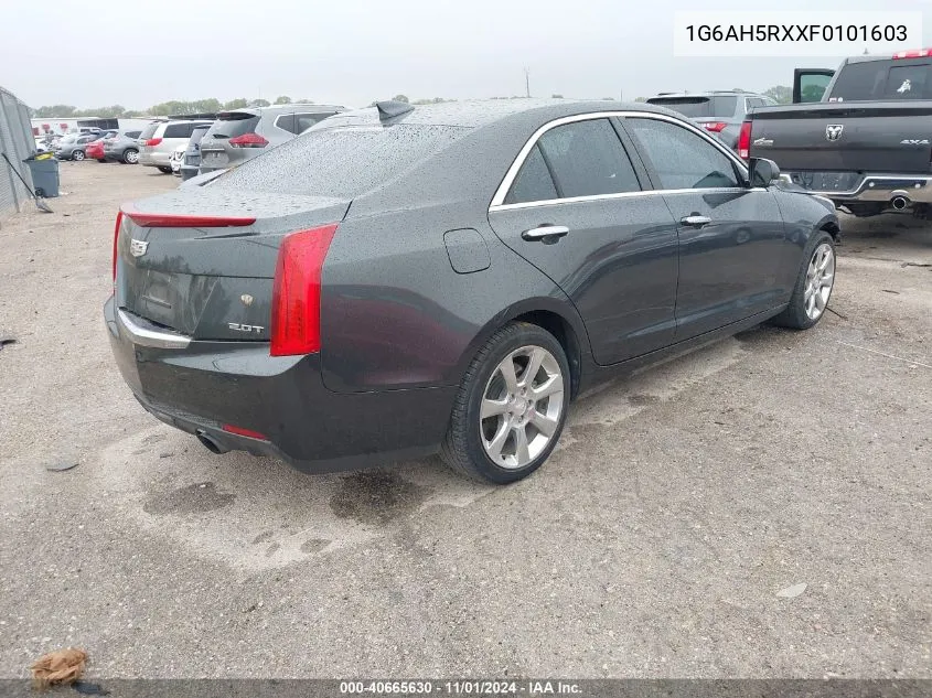 2015 Cadillac Ats Luxury VIN: 1G6AH5RXXF0101603 Lot: 40665630