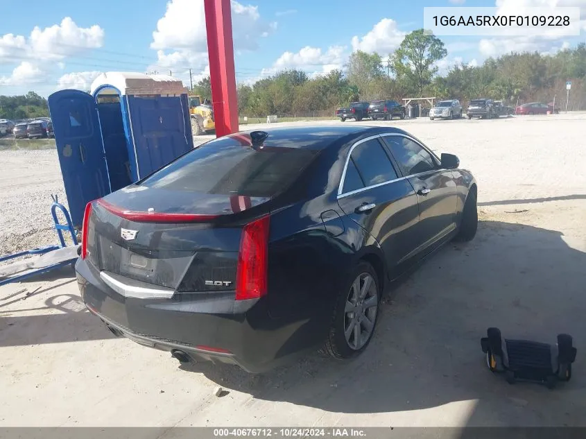 2015 Cadillac Ats Standard VIN: 1G6AA5RX0F0109228 Lot: 40676712