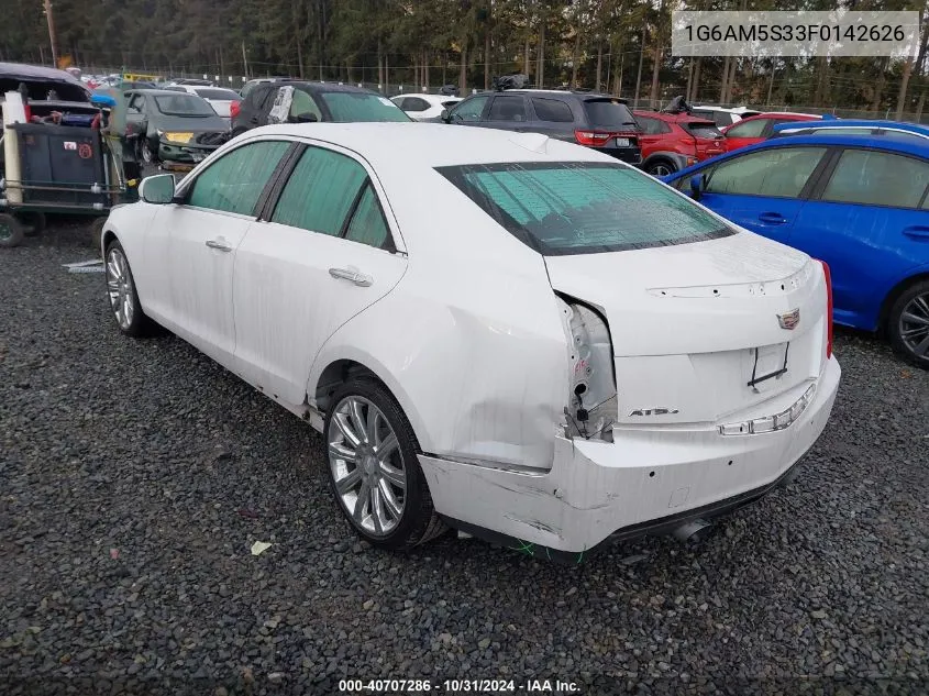 2015 Cadillac Ats Premium VIN: 1G6AM5S33F0142626 Lot: 40707286