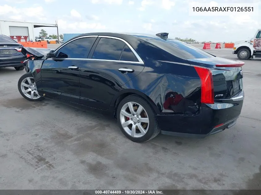 1G6AA5RAXF0126551 2015 Cadillac Ats Standard