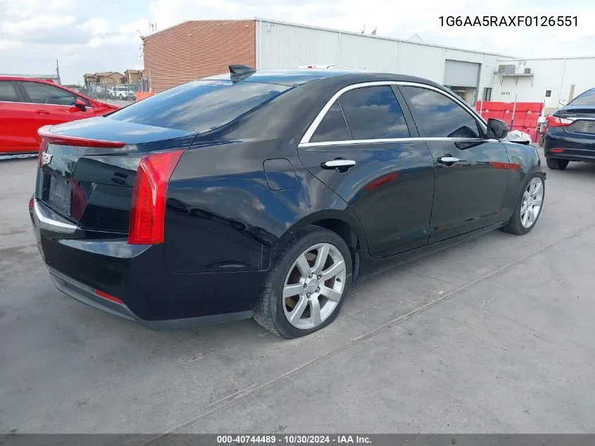 1G6AA5RAXF0126551 2015 Cadillac Ats Standard