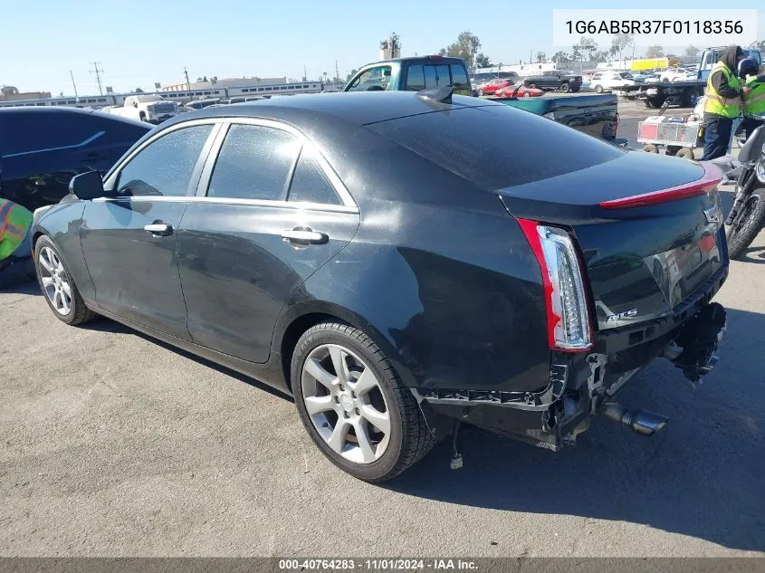 2015 Cadillac Ats Luxury VIN: 1G6AB5R37F0118356 Lot: 40764283