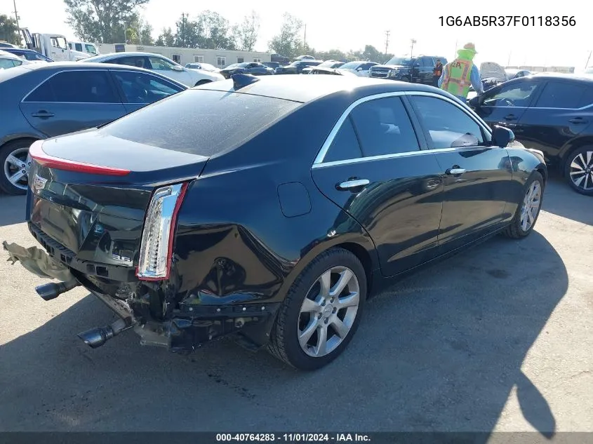 2015 Cadillac Ats Luxury VIN: 1G6AB5R37F0118356 Lot: 40764283