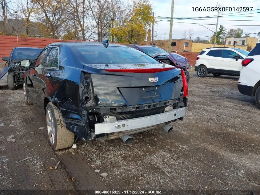 2015 Cadillac Ats Standard VIN: 1G6AG5RX0F0142597 Lot: 40816929