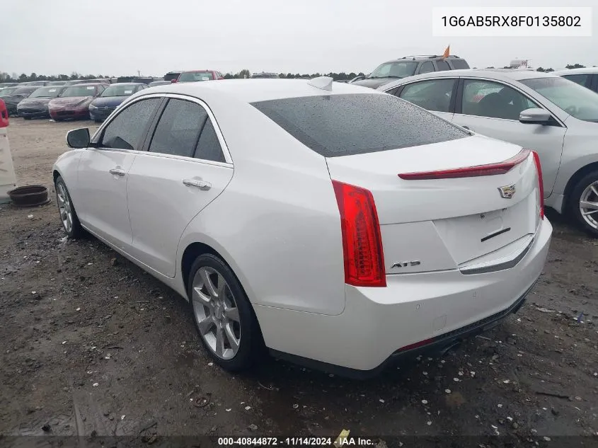 2015 Cadillac Ats Luxury VIN: 1G6AB5RX8F0135802 Lot: 40844872