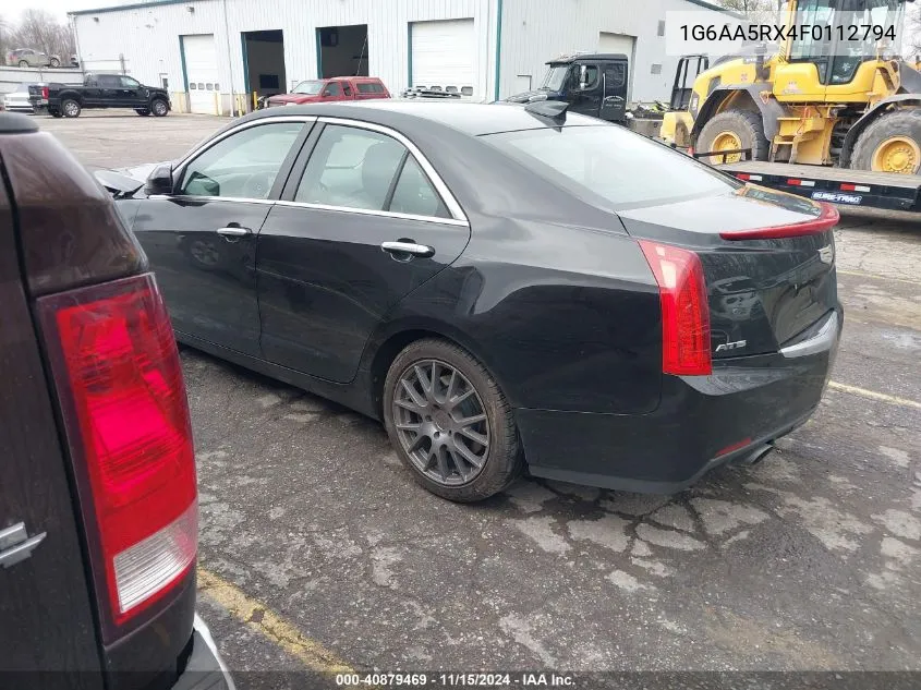 2015 Cadillac Ats Standard VIN: 1G6AA5RX4F0112794 Lot: 40879469