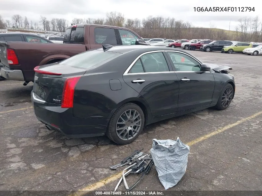 2015 Cadillac Ats Standard VIN: 1G6AA5RX4F0112794 Lot: 40879469