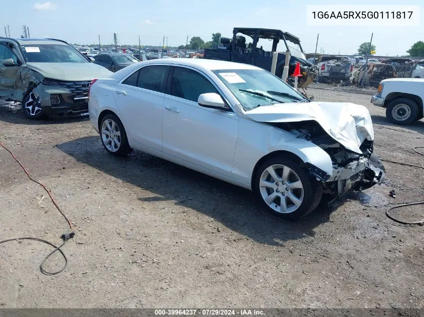 1G6AA5RX5G0111817 2016 Cadillac Ats Standard