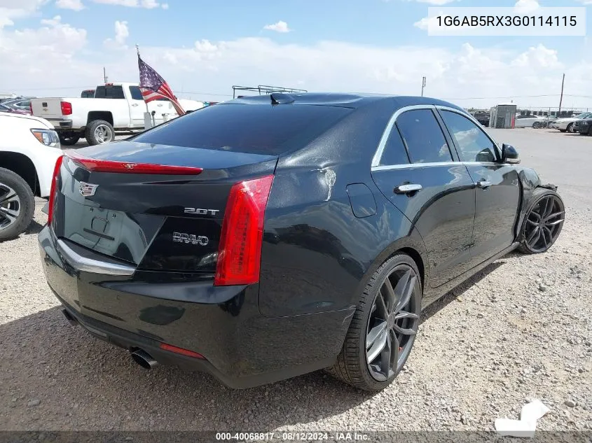 1G6AB5RX3G0114115 2016 Cadillac Ats Luxury Collection