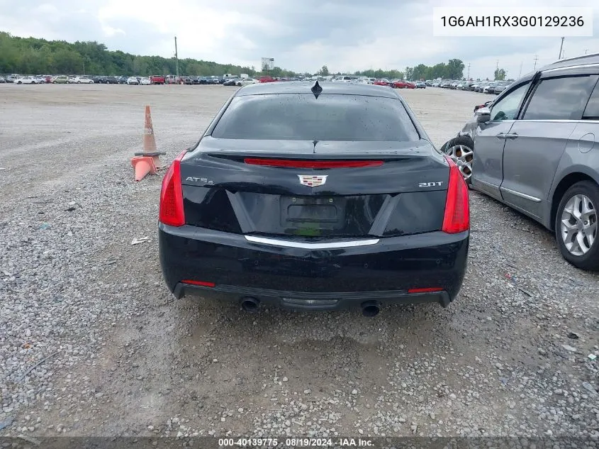 2016 Cadillac Ats Luxury Collection VIN: 1G6AH1RX3G0129236 Lot: 40139775