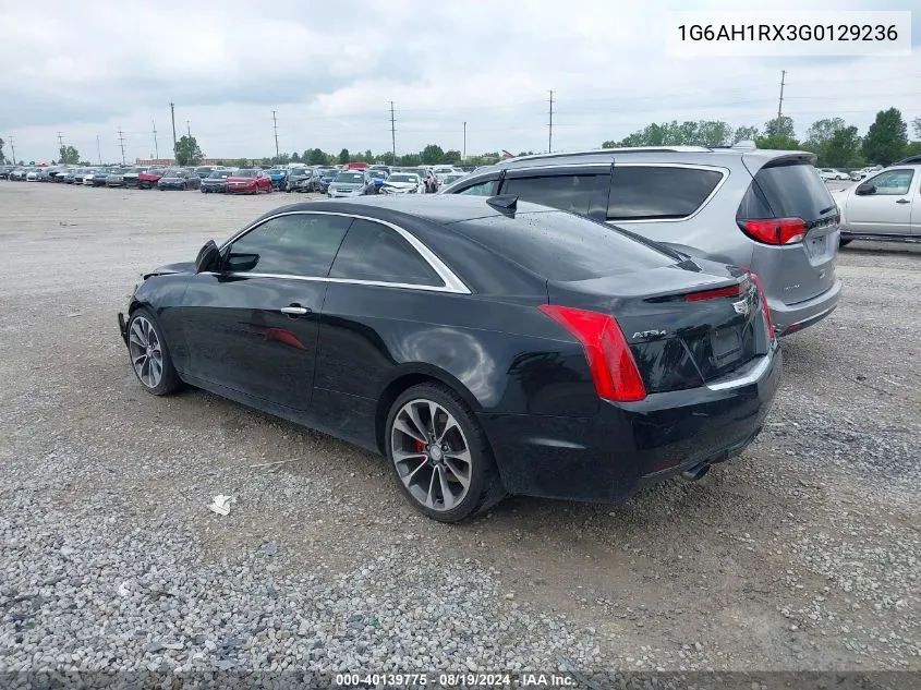 2016 Cadillac Ats Luxury Collection VIN: 1G6AH1RX3G0129236 Lot: 40139775