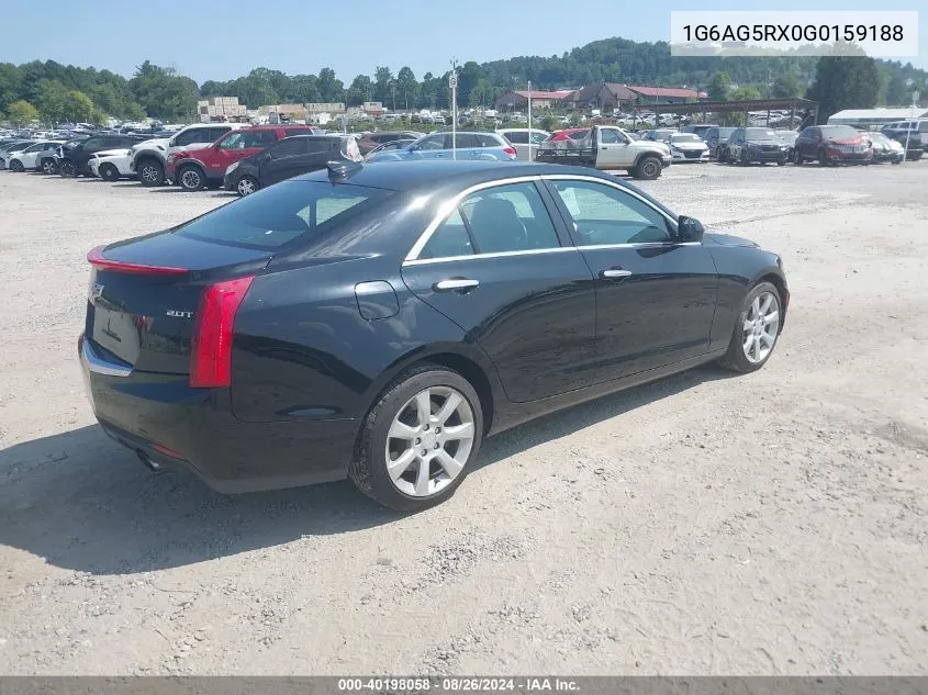 2016 Cadillac Ats Standard VIN: 1G6AG5RX0G0159188 Lot: 40198058