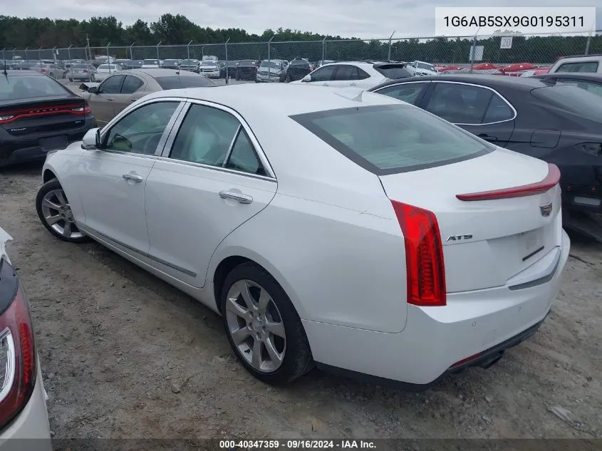 1G6AB5SX9G0195311 2016 Cadillac Ats Luxury Collection