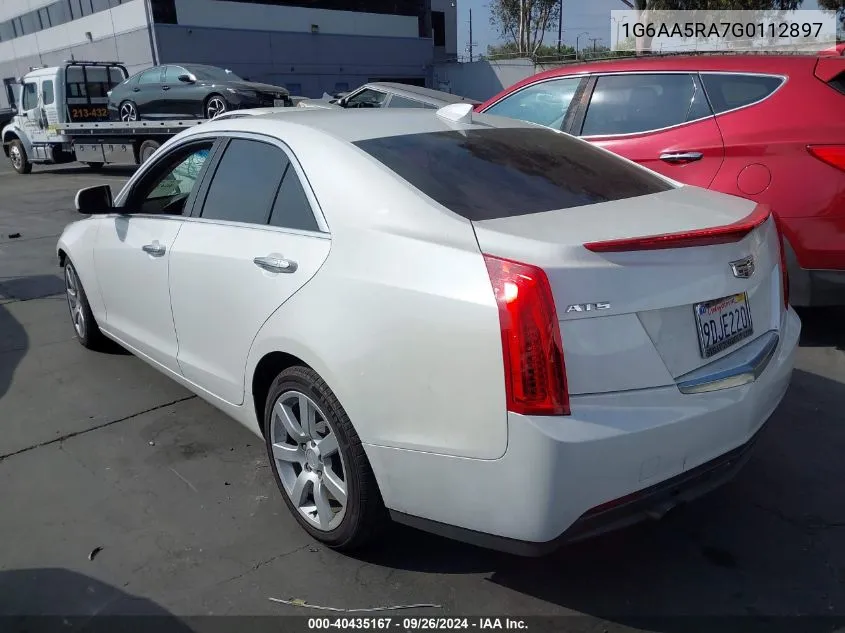 2016 Cadillac Ats VIN: 1G6AA5RA7G0112897 Lot: 40435167