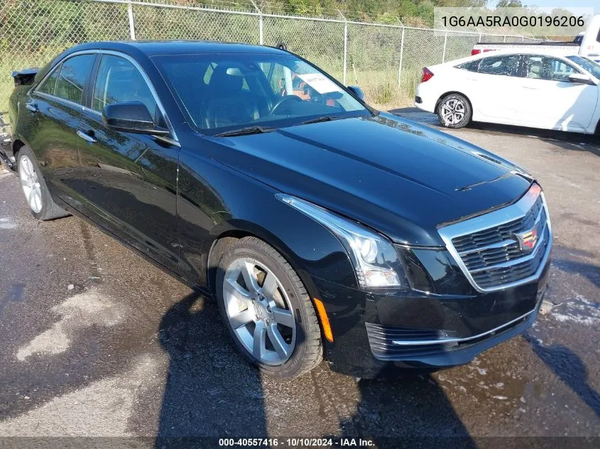 2016 Cadillac Ats Standard VIN: 1G6AA5RA0G0196206 Lot: 40557416