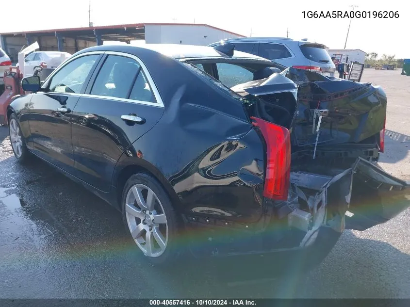 2016 Cadillac Ats Standard VIN: 1G6AA5RA0G0196206 Lot: 40557416