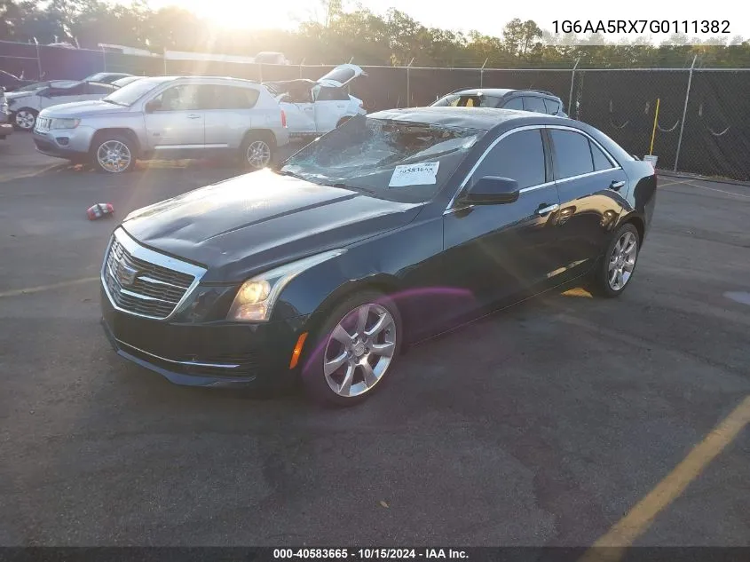 2016 Cadillac Ats Standard VIN: 1G6AA5RX7G0111382 Lot: 40583665