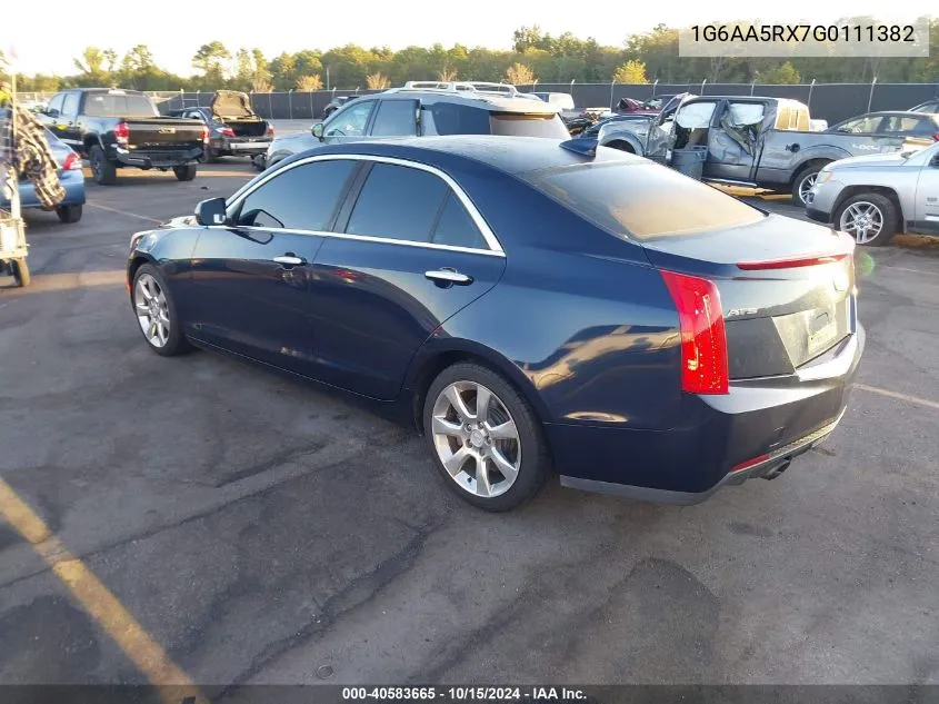 2016 Cadillac Ats Standard VIN: 1G6AA5RX7G0111382 Lot: 40583665