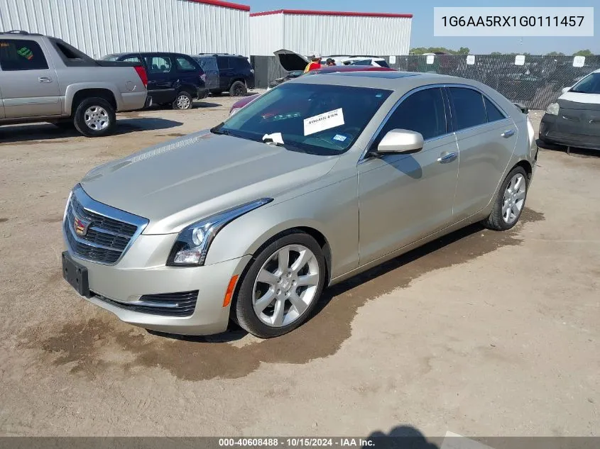 2016 Cadillac Ats Standard VIN: 1G6AA5RX1G0111457 Lot: 40608488