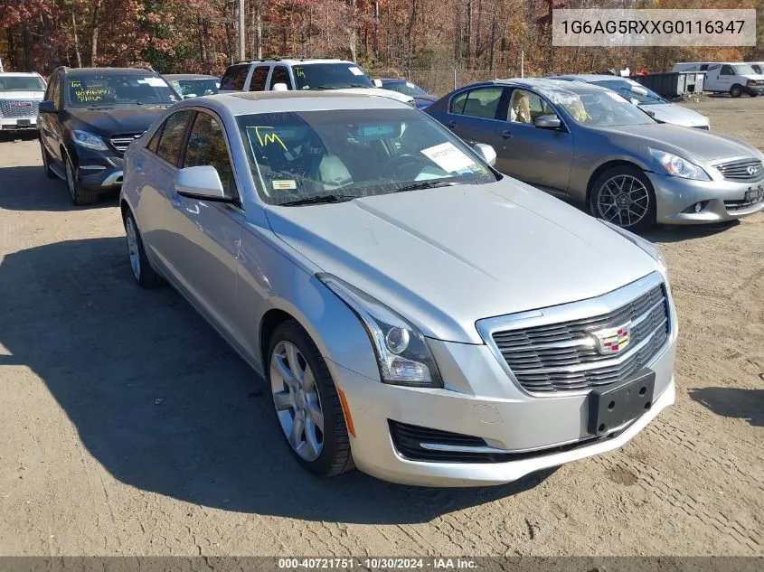 2016 Cadillac Ats Standard VIN: 1G6AG5RXXG0116347 Lot: 40721751