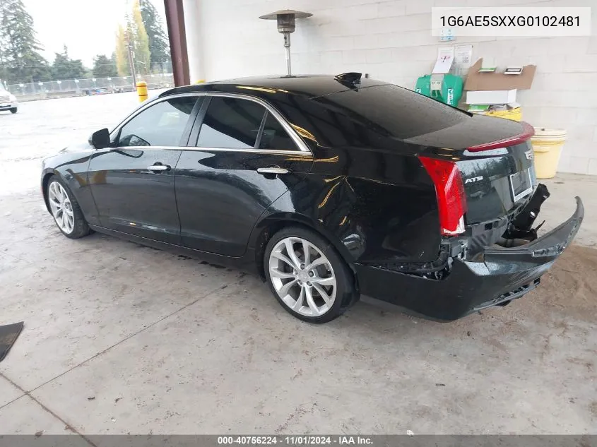 2016 Cadillac Ats Premium Collection VIN: 1G6AE5SXXG0102481 Lot: 40756224