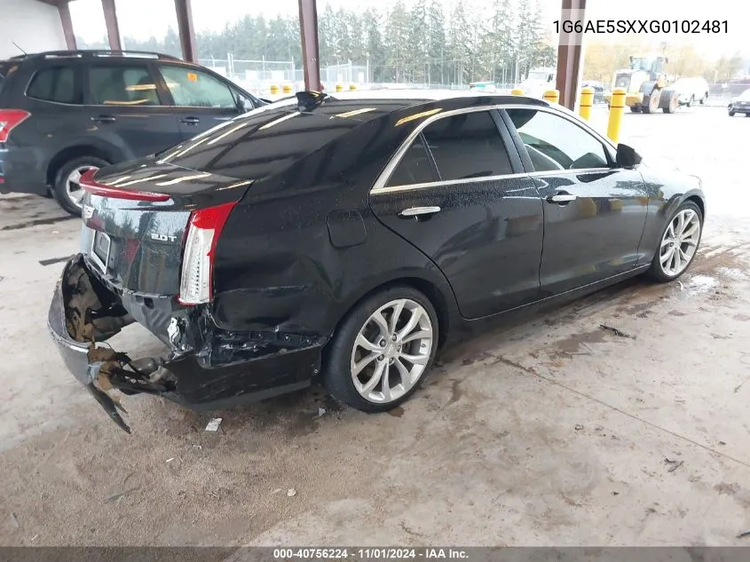 2016 Cadillac Ats Premium Collection VIN: 1G6AE5SXXG0102481 Lot: 40756224