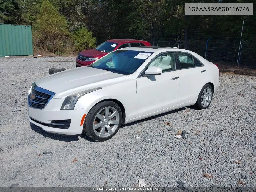 2016 Cadillac Ats Standard VIN: 1G6AA5RA6G0116746 Lot: 40764218