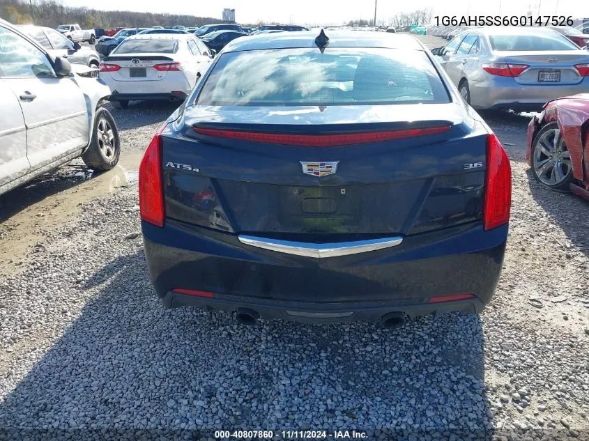 2016 Cadillac Ats Luxury Collection VIN: 1G6AH5SS6G0147526 Lot: 40807860