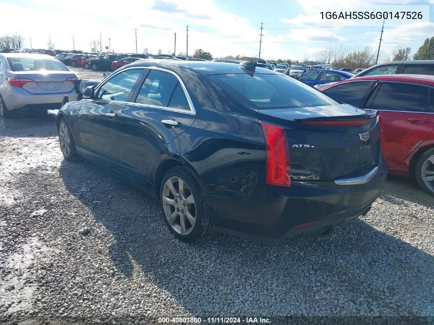 2016 Cadillac Ats Luxury Collection VIN: 1G6AH5SS6G0147526 Lot: 40807860