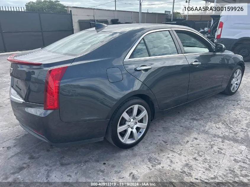 2016 Cadillac Ats VIN: 1G6AA5RA3G0159926 Lot: 40913319