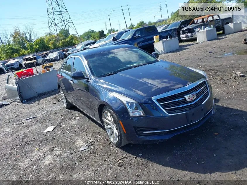 2017 Cadillac Ats VIN: 1G6AG5RX4H0190915 Lot: 12117472