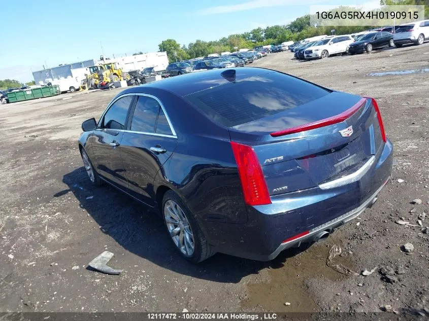 1G6AG5RX4H0190915 2017 Cadillac Ats