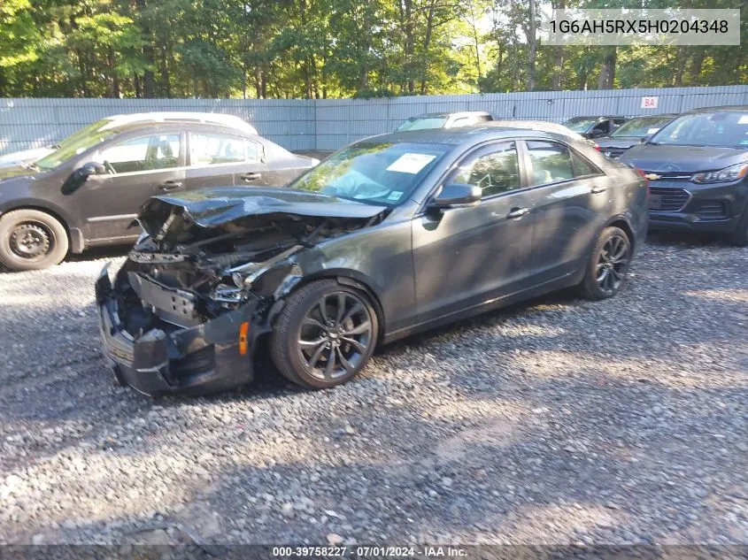 2017 Cadillac Ats Luxury VIN: 1G6AH5RX5H0204348 Lot: 39758227