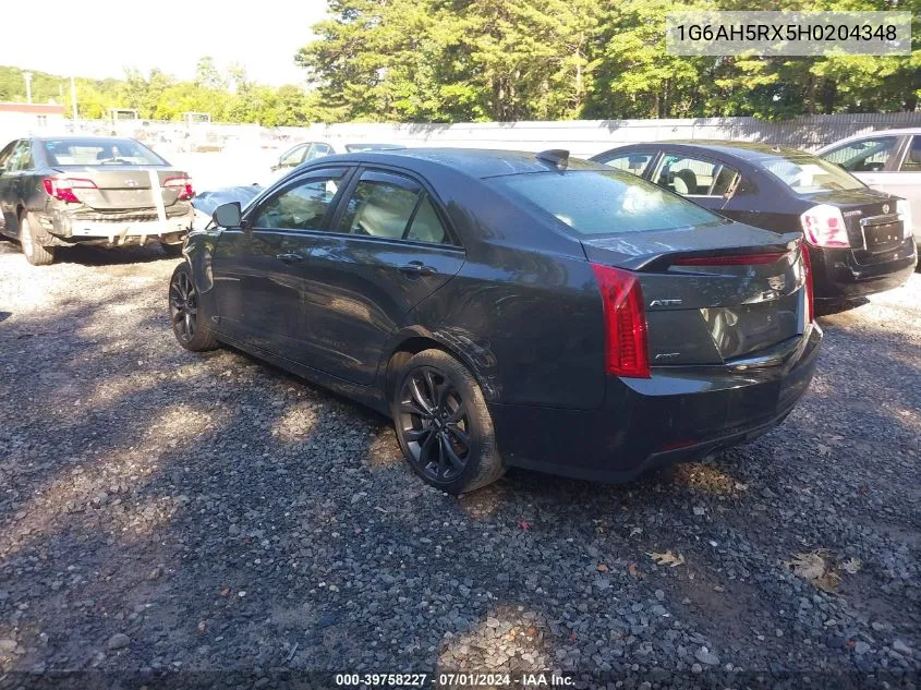 2017 Cadillac Ats Luxury VIN: 1G6AH5RX5H0204348 Lot: 39758227