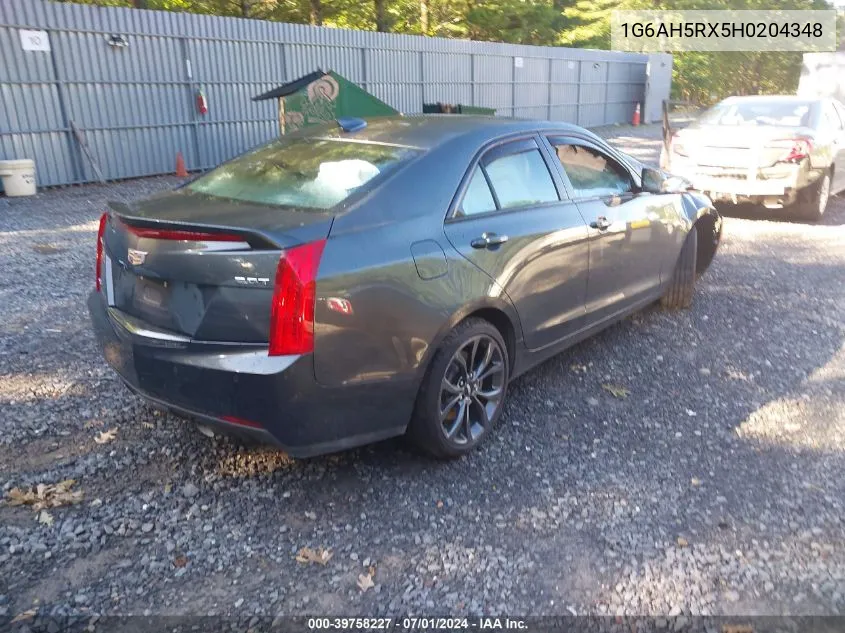 2017 Cadillac Ats Luxury VIN: 1G6AH5RX5H0204348 Lot: 39758227