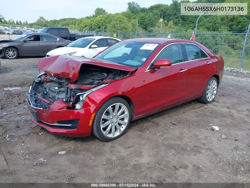 2017 Cadillac Ats Luxury VIN: 1G6AH5SX6H0173136 Lot: 39865200