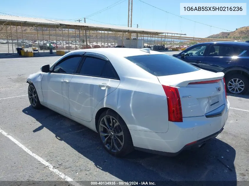 1G6AB5SX5H0216236 2017 Cadillac Ats Luxury