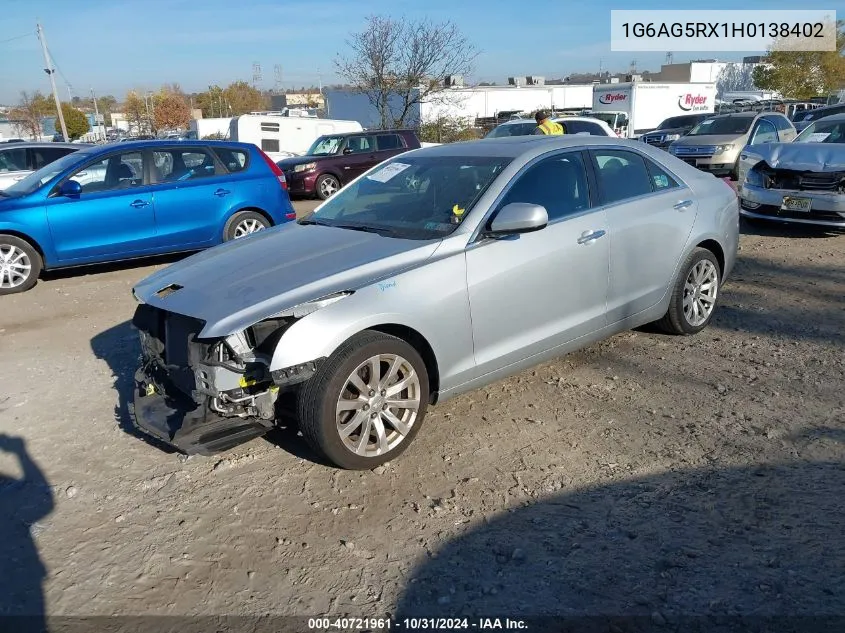 2017 Cadillac Ats Standard VIN: 1G6AG5RX1H0138402 Lot: 40721961