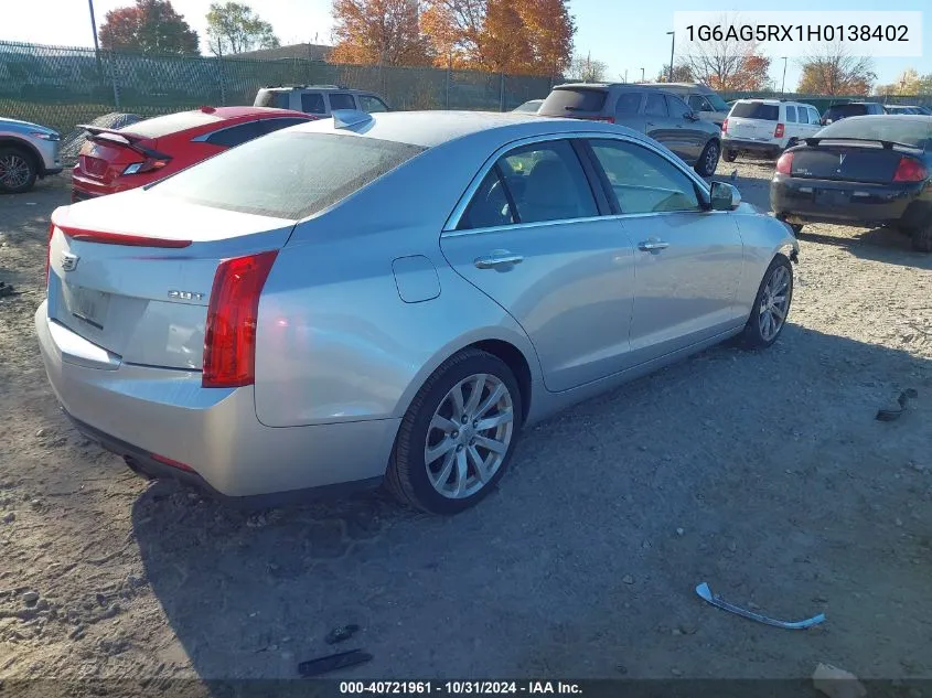 2017 Cadillac Ats Standard VIN: 1G6AG5RX1H0138402 Lot: 40721961